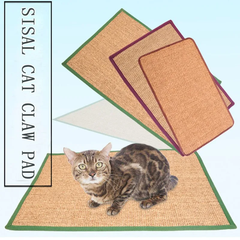 New Pet Toy Cat Scratching Mat Durable Natural Sisal Pad Bed Protect Carpets And Sofas Cat Scratch Pad Board Pet Supplies