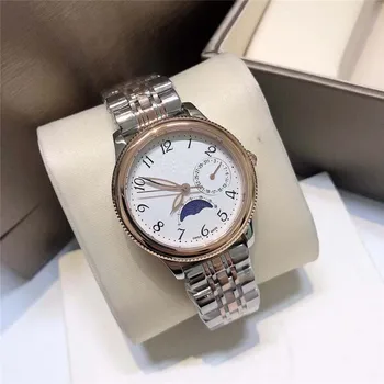 

2020 New Hot Luxury Moon Lady Quartz Watch 316 Steel Case Calendar Waterproof Fashion Womens Wristwatch Gifts