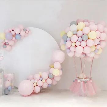 

100pcs 5 Inch Latex Macaroon Balloon Round Helium Balloons For Birthday Party Wedding Decoration Colorful Air Ball Arch Balloon