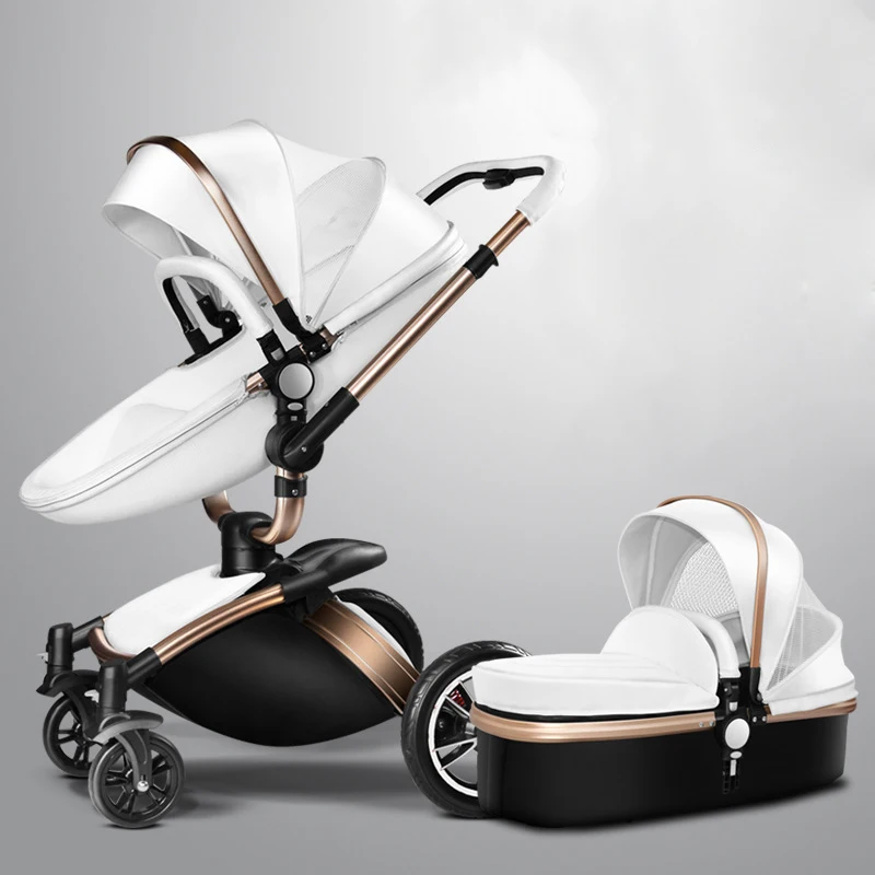 

Cortex 3 in 1 folding baby stroller can sit double-sided shock Four wheels Multifunctional baby stroller