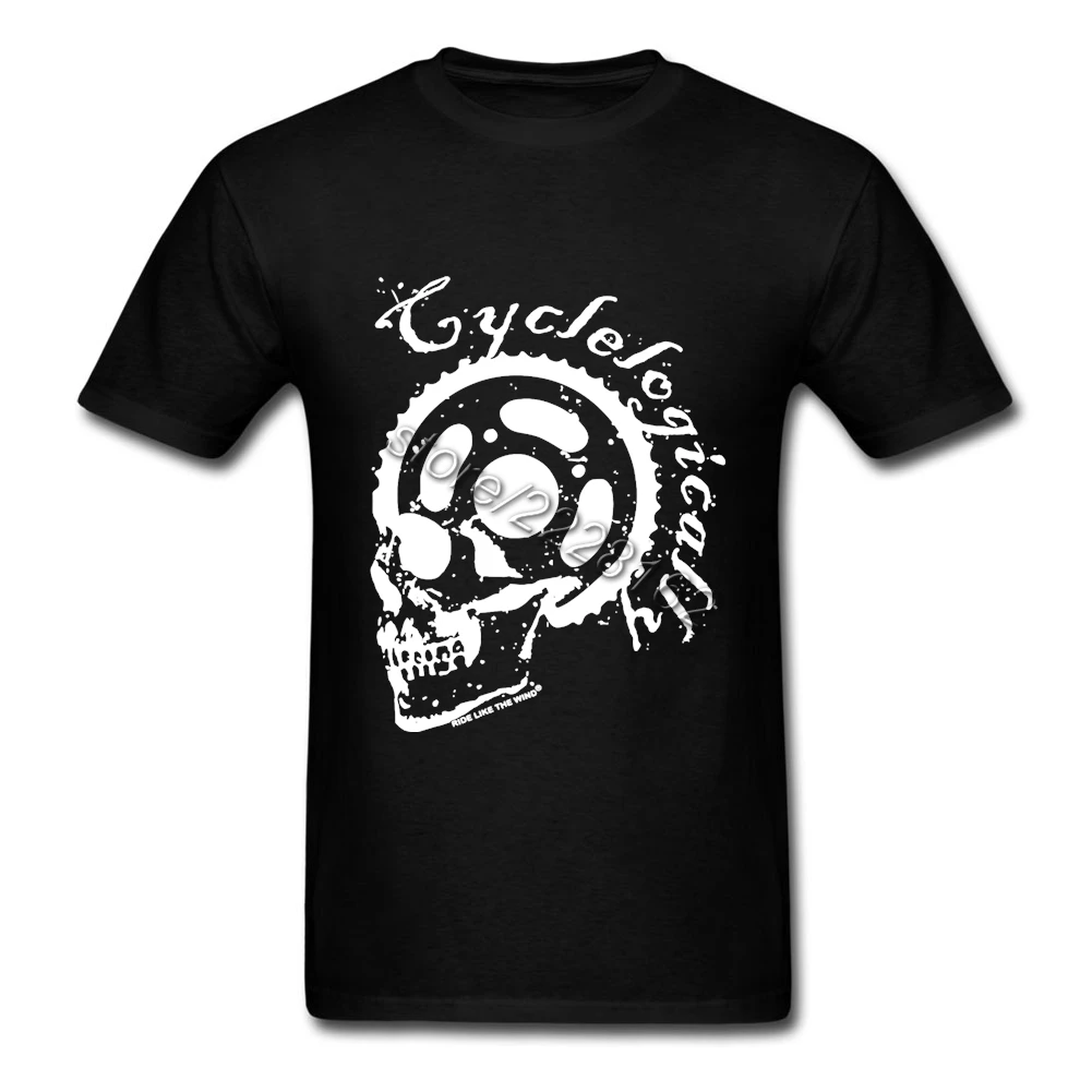 Graphic T Shirts Men Going Out Adult Tee Cycle Bicycle Skull Cotton Easy Daily Wear Clothing |