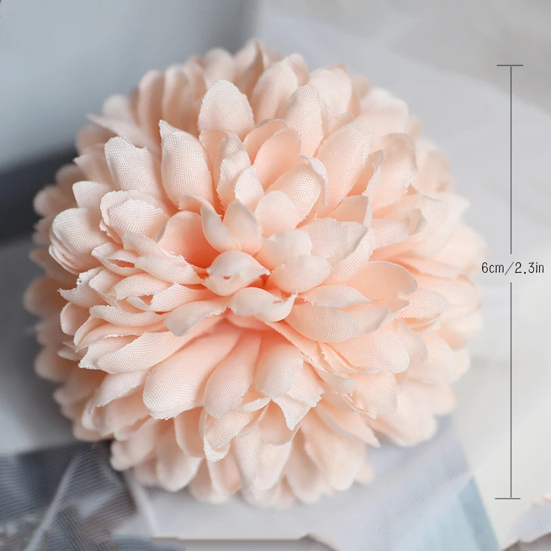 JAROWN Artificial Flower Head Ball Chrysanthemum Flowers Dandelion Silk Fake Flower Wedding DIY Decoration Home Decorative (2)