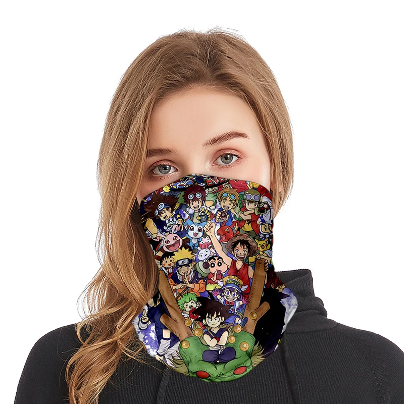 

Anime Cartoon Many Characters 3d Seamless Face Masks Motorbike Headwear Magic Scarf Outdoor Cycling Fishing Ski Hiking Bandanas