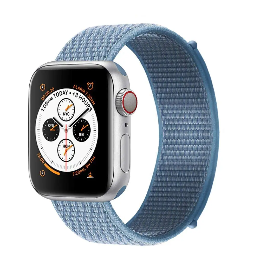 Ремешок для наручных часов Apple Watch 4 5 серии 3/2/1 38 мм 42 мм мягкий нейлон дышащий сменный ремешок Спортивные петли для наручных часов iwatch серии 4 40 мм 44 мм - Цвет ремешка: 14