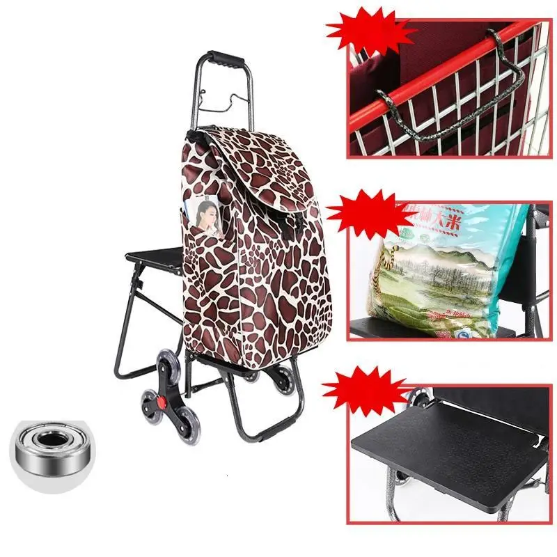 Version A Carro La Compra Rolling Verdulero Mesa Cocina De Courses Avec roulets Carrello Cucina Тележка для покупок - Цвет: Version A