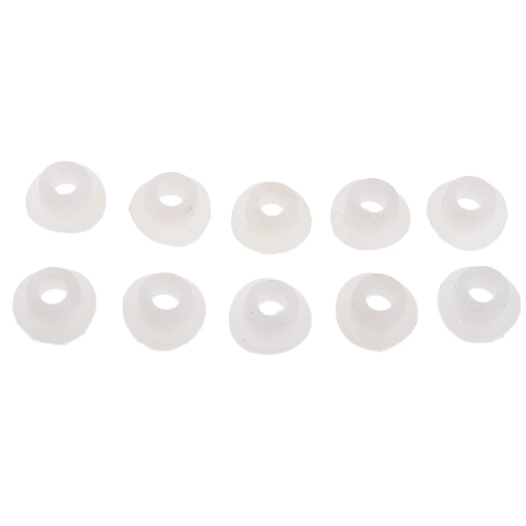 10Pcs Air Valve Stem Mud Guard Silicone Rubber Cap Universal White