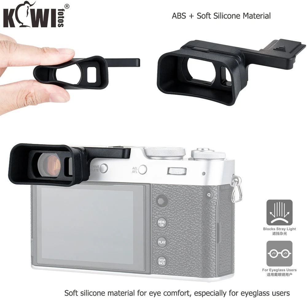 Kiwi Soft Silicon Long Camera Eyecup Viewfinder Per Fuji Fujifilm X100V Eye Cup Eyeppiece Eyeshade