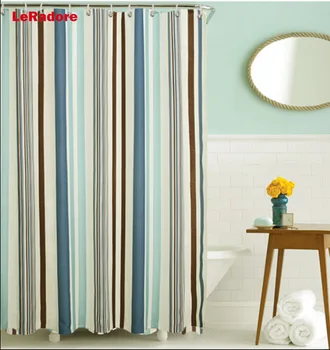 

LeRadore Print-patterned Shower Curtain In Water-repellent Polyester with Metal Eyelets At The Top Free 12 Rings