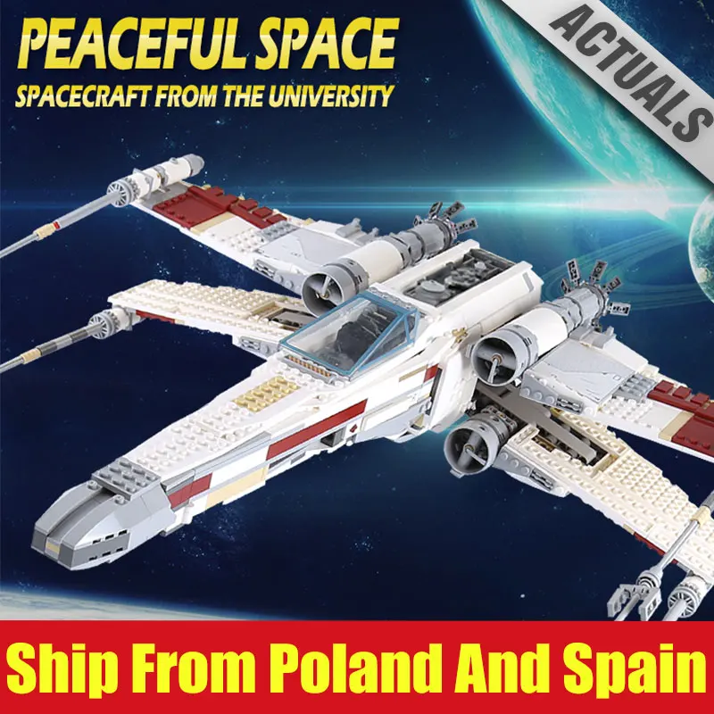DHL 05039 Star Red Five X fighter крыло образование строительные блоки кирпичи военные игрушки совместимы с новыми 10240 подарки для мальчиков и девочек