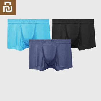 

3pcs of crab secret men's underwear men's boxer head youth antibacterial quick-drying ice silk antibacterial four-legged pants