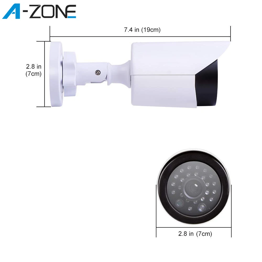 

A-ZONE Outdoor Imitation Fake Bullet Surveillance Camera PIR Infrared Light Waterproof CCTV Dummy False Security Camera
