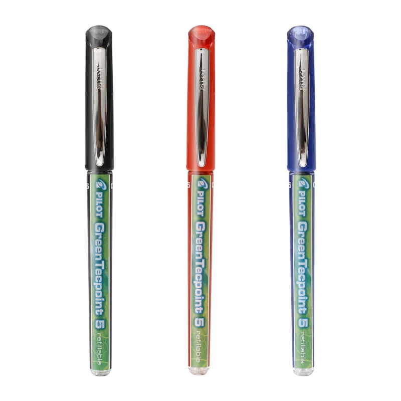 1 шт. гелевая ручка PILOT Green Tecpoint 5 Rollerball многоразовая 0 мм BX GR5 BG пригодная для