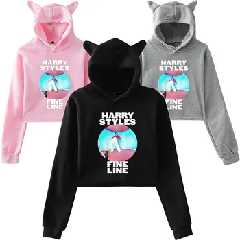 

Cropped Hoodie Harry Styles FINE LINE Hoodies Women Sweatshirt Pink Clothing Clothes for Girls Long Sleeve Tops Harajuku Shirt