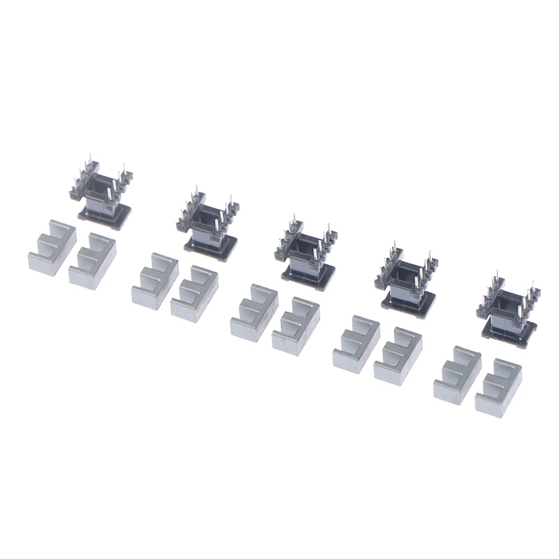 5Sets EE10 4 4pin Transformer Bobbin PC40 Ferrite Core Vertical power transformer