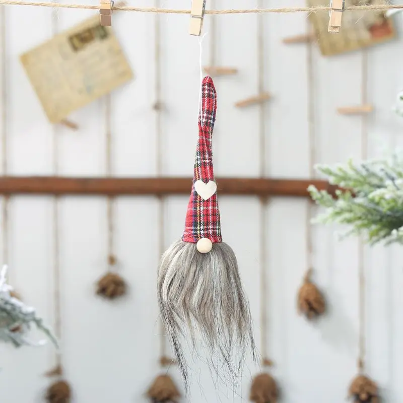 3 шт./компл. Рождественская туника с длинным рукавом шляпа шведский Санта гном плюшевые куклы висит дерево декор