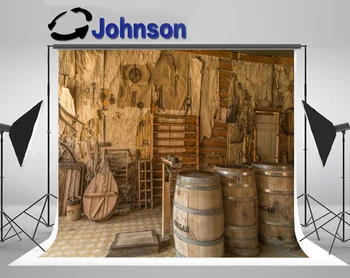 

Discount Old Wine Cellar Jar Wooden Tool House Interior background Computer print party backdrops