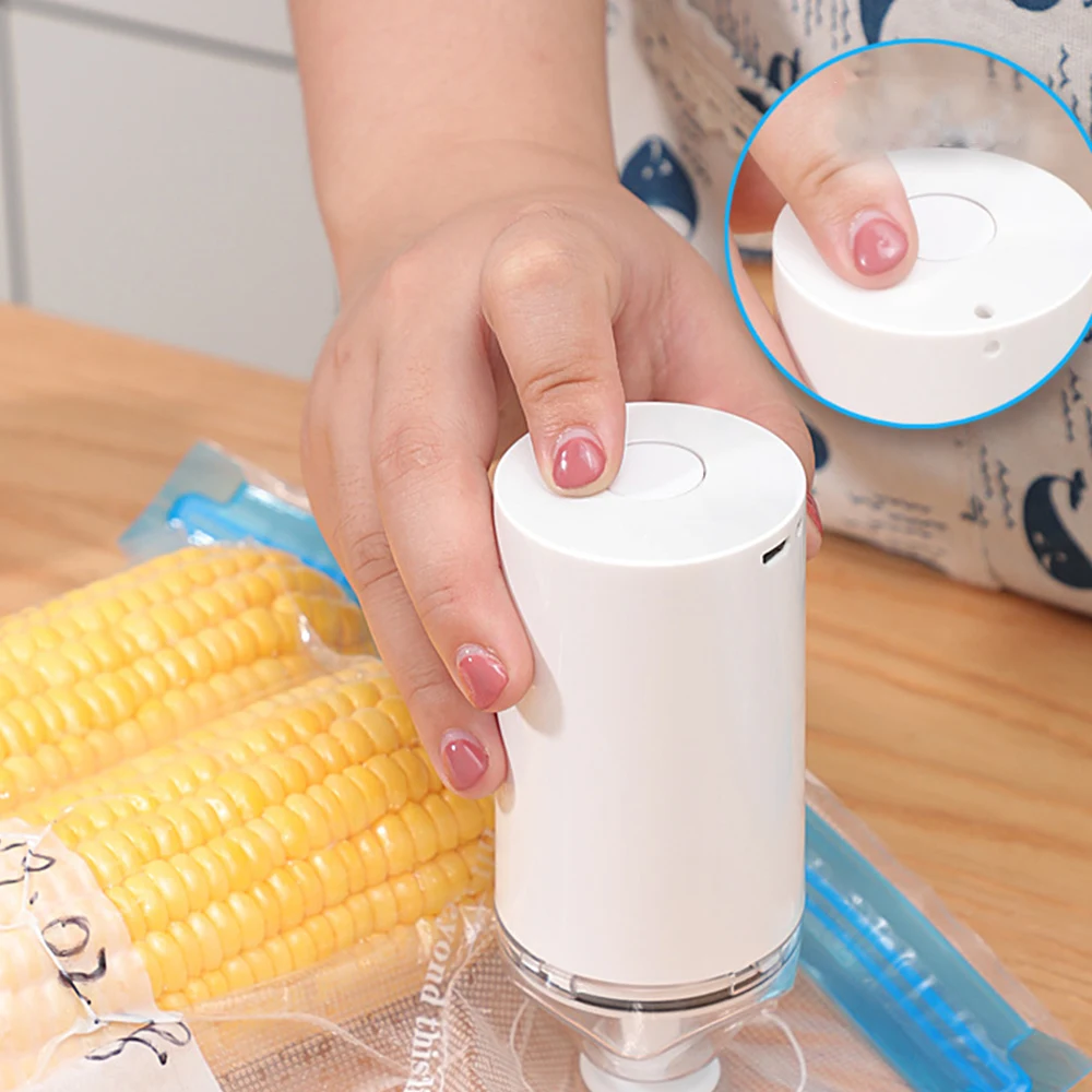 

Handheld Vacuum Sealer Machine with 5pcs Medium Vacuum Zipper Bags Portable mini Vacuum Pump for Sous Vide Precision Cooker