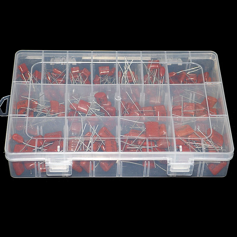 150pcs CBB Polypropylene Film capacitor 0nf-68nf 400v 630v CBB Capacitors Assortment Kit 10NF 22NF 47NF 100NF 220NF 470NF 560NF