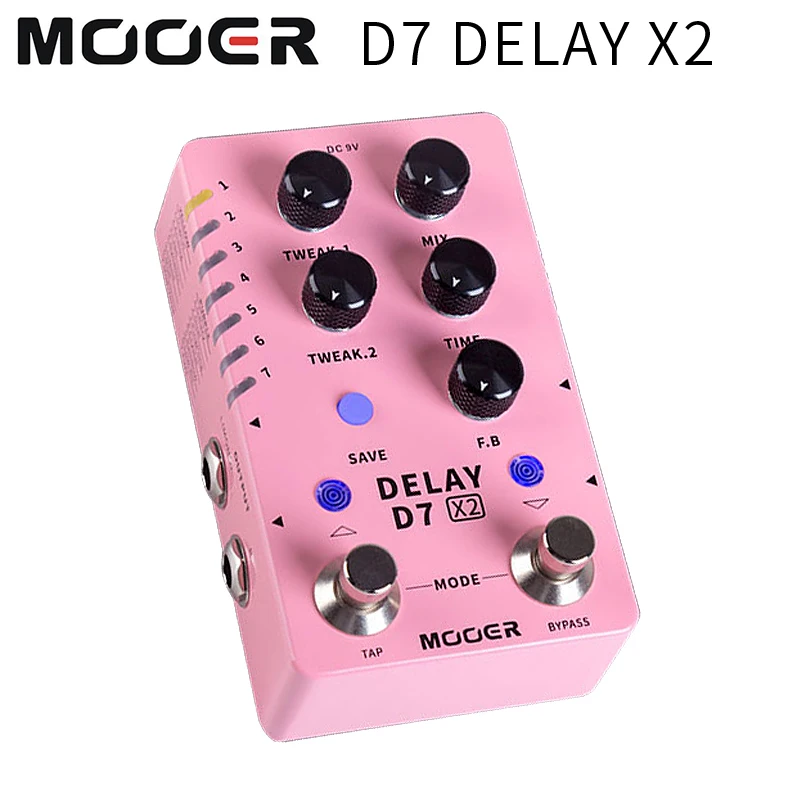 

Mooer D7 delay x2 для электрогитары сингл эффектор, двойной гвоздь стерео эффектор задержки, box piano