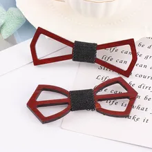 1 шт., мужской и женский деревянный галстук-бабочка в стиле унисекс, Модный деловой костюм, галстук-бабочка для свадебной вечеринки, новинка, платье, рубашка, аксессуары