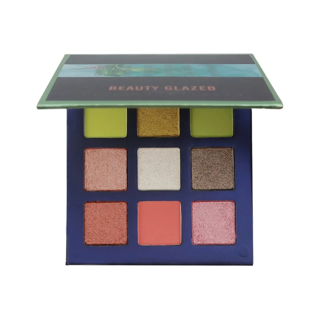 women waterproof not blooming cosmetics 9 color high gloss pearl matte eyeshadow silhouette high light professional makeup