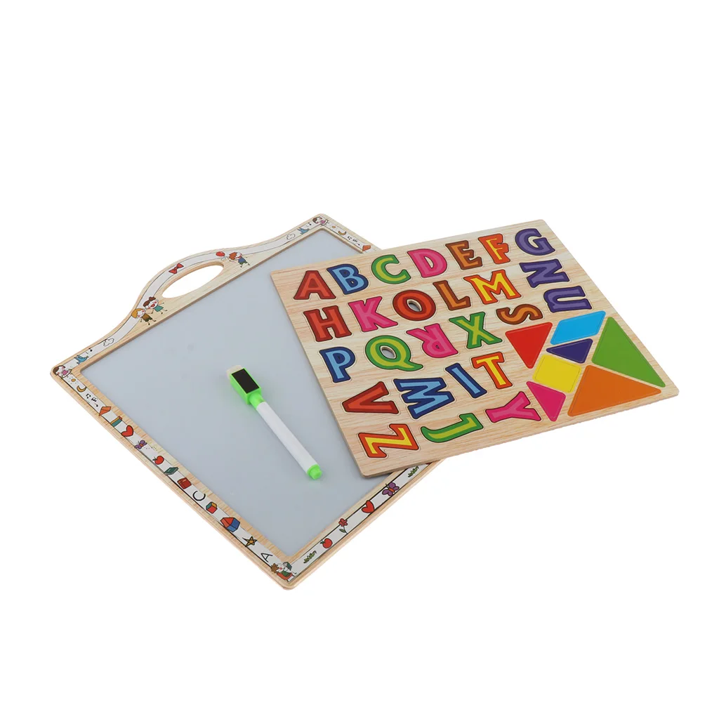 2 In 1 Magnetic Letter Stickers with Doodling Whiteboard, Classroom Home Education Toys for Kids