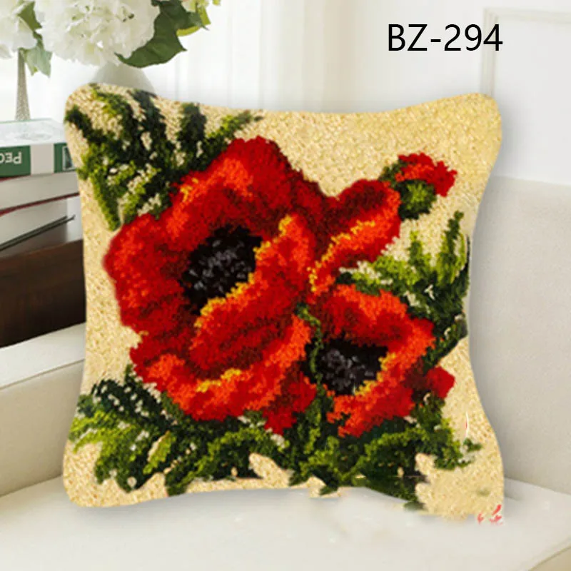 Flowers Pillow Adult Latch Hook Kits 6 | Flowers Pillow Adult Latch Hook Kits 8