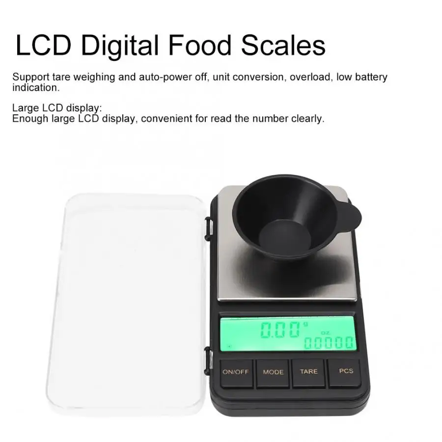 Kitchen Electronic Scale Digital Food Scale Stainless Steel Weighing Scale LCD High Precision Measuring Tools
