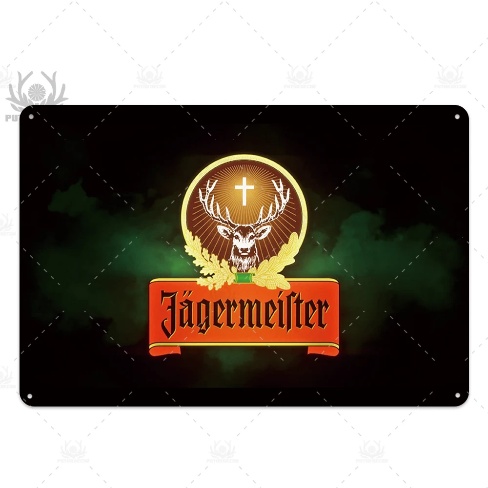 TH5455 Jagermeister металлический знак жестяные знаки металлическая пластина табличка Металл Винтаж Паб Бар человек пещера Настенный декор - Цвет: TH5455