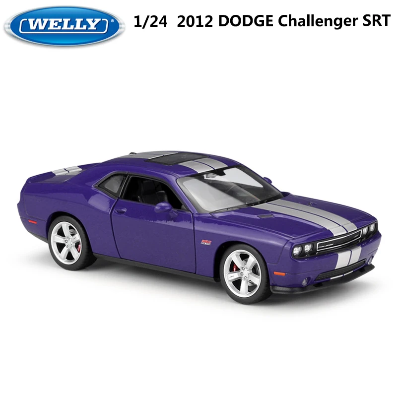 WELLY литье под давлением 1:24 Масштаб 2012 DODGE Challenger SRT модель симулятора автомобиля игрушечный автомобиль металлический сплав игрушечный автомобиль для мальчика Коллекция подарков