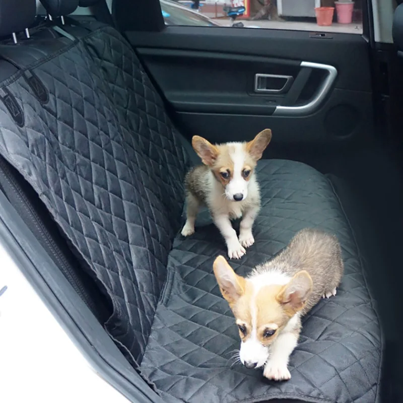 

Pet Strap Oxford Cloth Car Mesh Waterproof Pet Carrier Cushion Dog Back Seat Pet Pad Hammock With Zipper And Pocket Mat