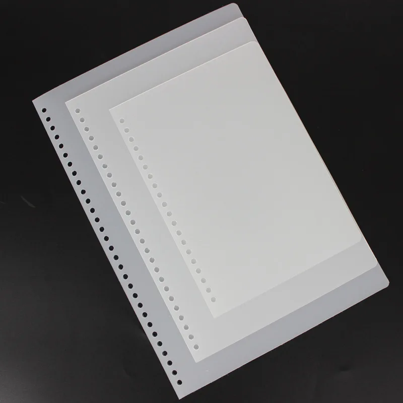 A4 30-hole Binding Loose-leaf Cover 20-hole PP Matte Sheet 26-hole Film Discbound Cover Book Roller Transparent Book book binding supplies,plastic book cover