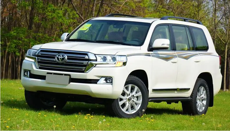 Автомобильный Стильный чехол на голову для Toyota LAND CRUISER LC200 фары- светодиодный фары DRL Объектив Двойной Луч Биксенон HID