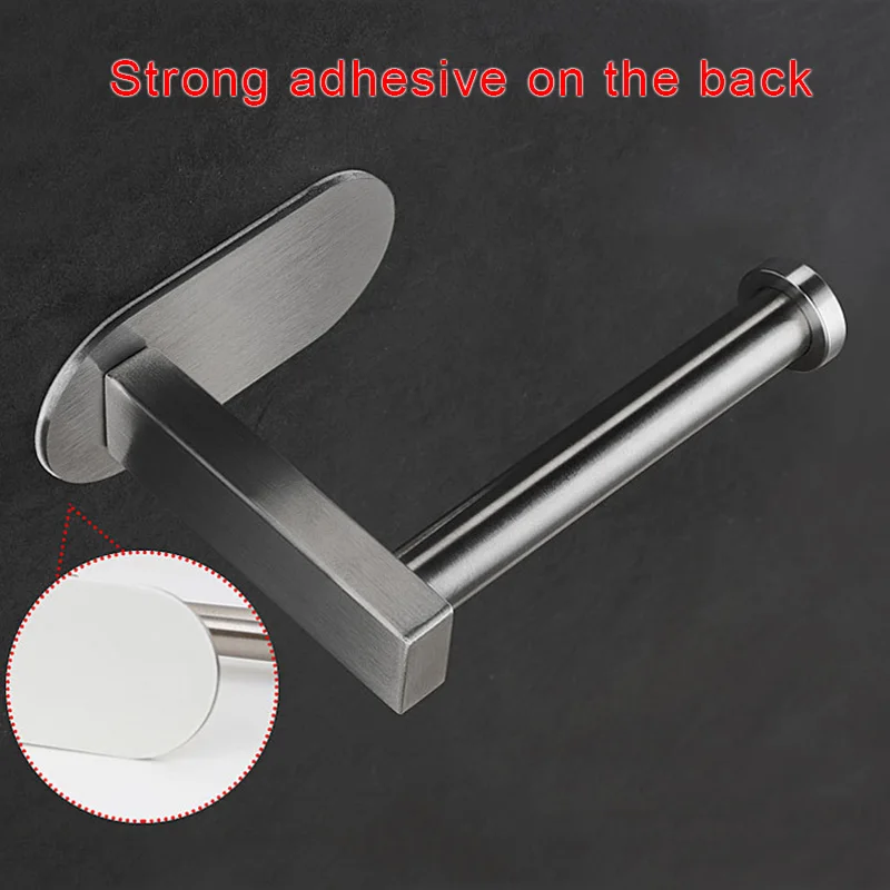 Toilet Paper Holder Self Adhesive Bathroom Paper Towel Roll Holder Wall Mount-M25