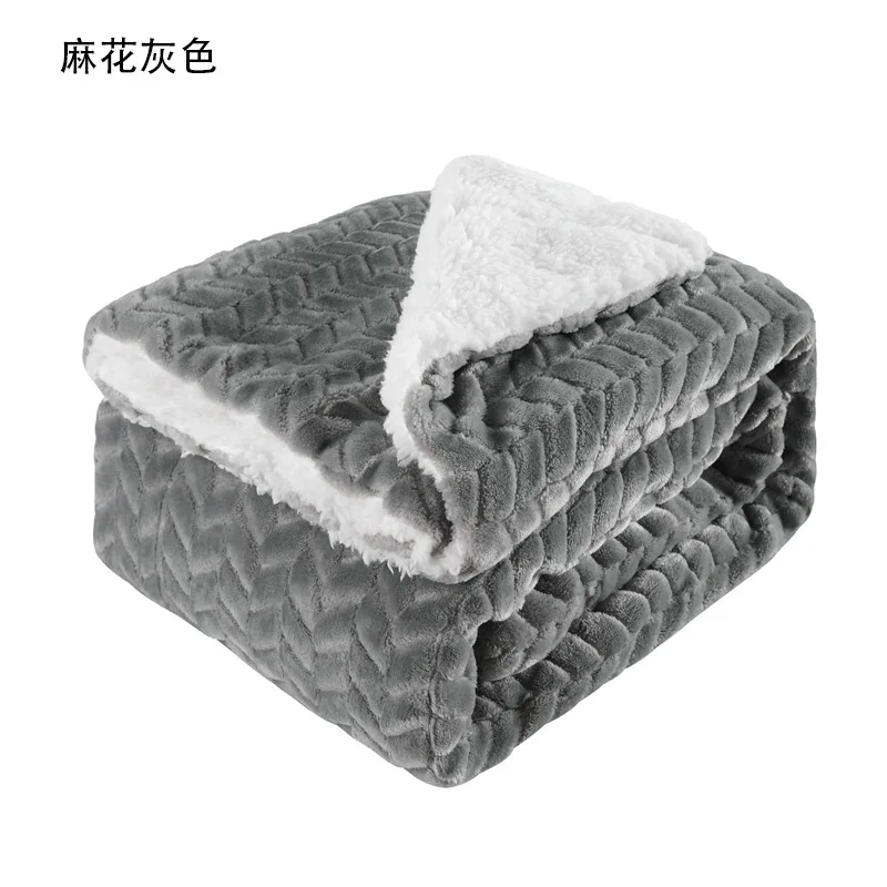 Twist Gray Holaroom фланелевое одеяло Двухслойное толстое одеяло s 150x120 см для зимы на диван-кровать для дома Чехол Frazadas Mantas De Cama Cobertor - Цвет: Twist Gray