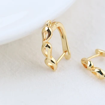 

6PCS 13x19MM 24K Gold Color Brass Water Drop Earrings Hoop Earring Clip High Quality DIY Jewelry Making Findings