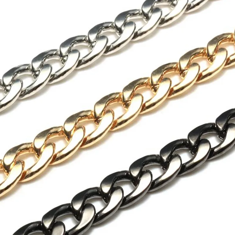 120cm Metal Chain For Shoulder Bags Handbag Buckle Handle DIY Belt For Bag Strap Accessories Hardware Woven Iron Chain