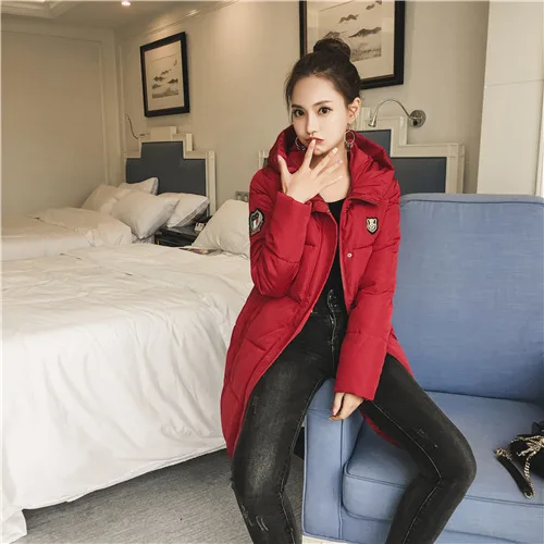 

Off Season down Jacket Cotton-padded Clothes Women's 2019 Winter New Style Korean-style Students Cotton-padded Clothes Mid-lengt