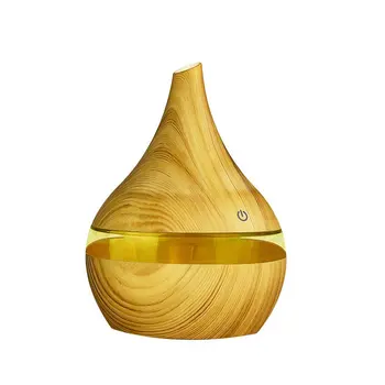 

Portable Air Purifier Ultrasonic Aroma Diffuser Air Humidifier Wood Grain Colorful Light Essential Oil Purifier for Home 041