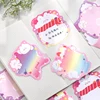 20 unids/set kawaii lindo Arco Iris conejo gato sobre Mensaje Tarjeta de carta, almacenamiento estacionario de regalo de papel ► Foto 3/5