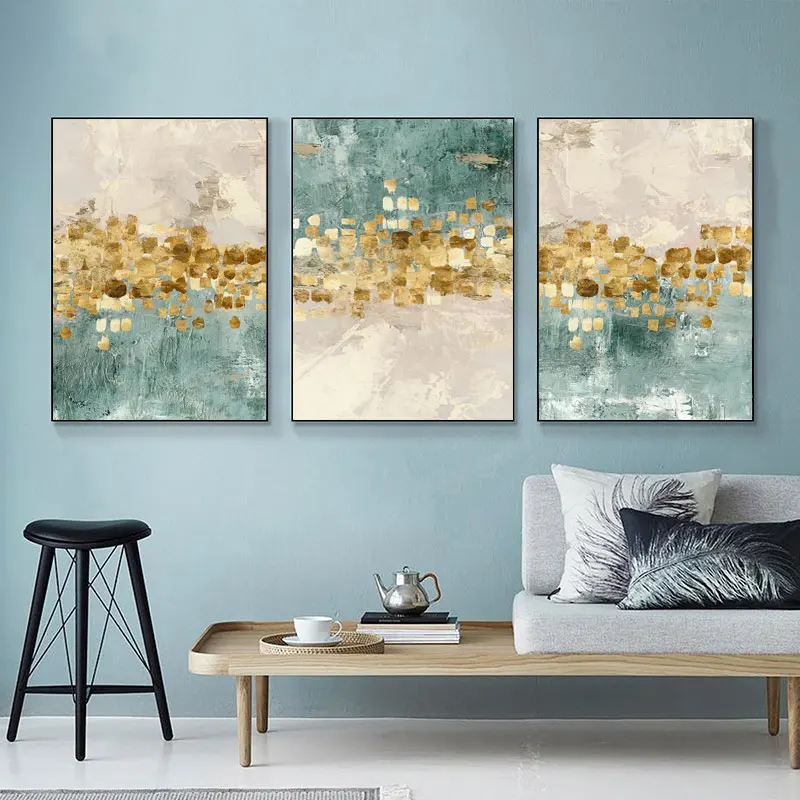 

Minimalist Canvas Painting Nordic Wall Art Picture for Room Decor Trendy Abstract Colorblock Modern Poster Interior Decoration