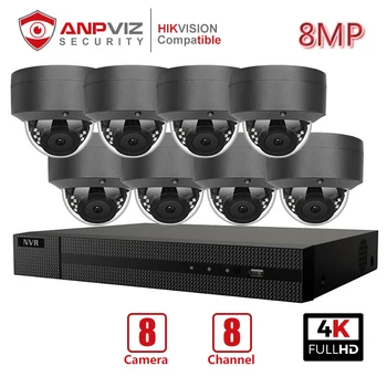 

Anpviz 8CH 4K NVR 8MP POE IP Camera Kit Security Home/Outdoor Network Security Systems ONVIF CCTV Video Surveillance NVR Kit