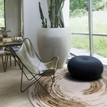 Скандинавский абстрактный круглый коврик для гостиной, большой размер украшения офисный ковёр, ковер для гостиницы, INS популярный коврик для спальни