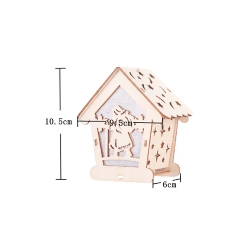Декорационные светодиодные светильники свет деревянный дом Рождественская елка украшения для дома висячие украшения праздник Рождественский подарок свадьба