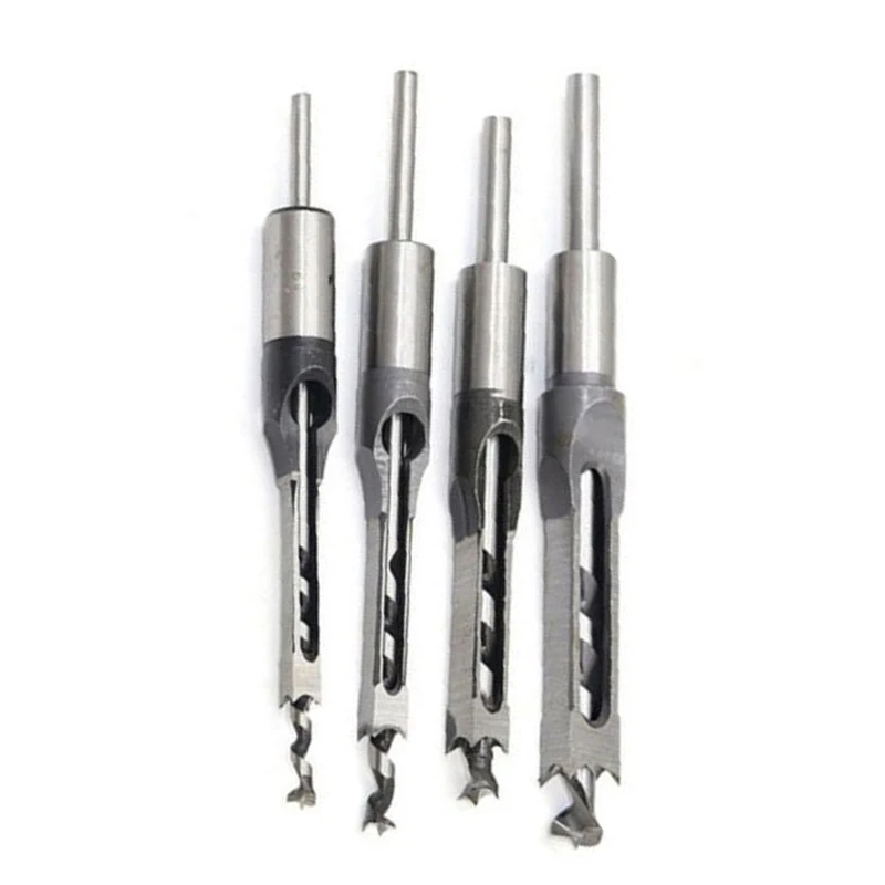 

HSS Square Hole Drill Bit Set Parts Replace Rotary Tool Mortise For Woodworking