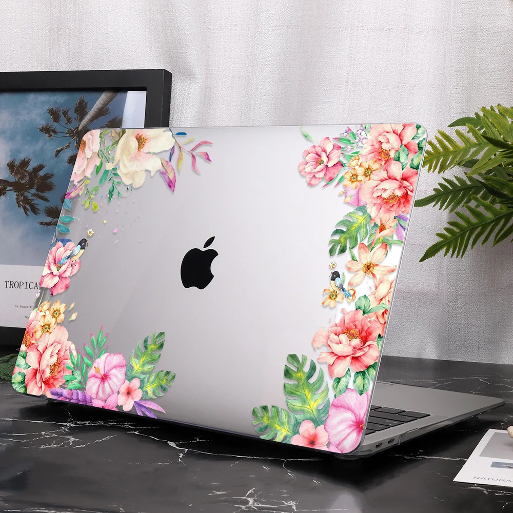 Чехол для ноутбука Redlai Flowers для MacBook Air Pro retina 11 12 13 15 16 дюймов Чехол A2141 A2159 A1932 пластиковый жесткий чехол в виде ракушки