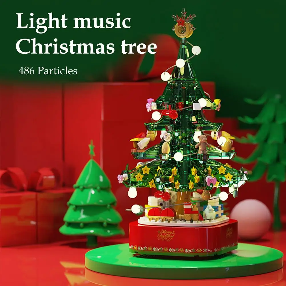 Rotating Christmas Tree Music Box Lighting Music Music Box Assembled