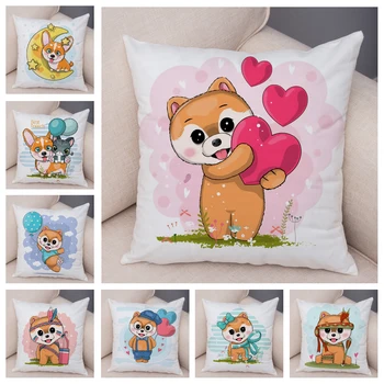 

Colorful Cartoon Lovely Pet Cat Print Cushion Cover for Children Room Sofa Home Decor Cute Animal Pillow Case Plush Pillowcase