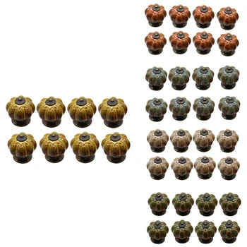 

8Pcs Pumpkin Pull Glove Knob Handle European Style Simple Wardrobe Handle