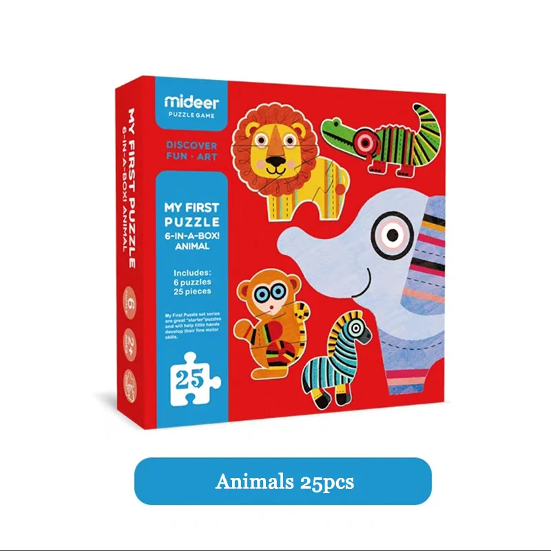 MiDeer 31 шт. образовательные головоломки для детей плотная бумага головоломка игрушка более 2Y Большая головоломка для начинающих головоломка подарок на день рождения - Цвет: animals